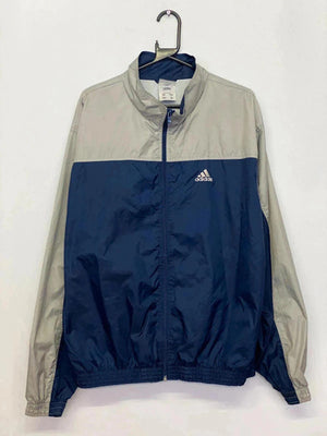 Adidas Navy & Grey Lightweight Windbreaker Jacket – Size L