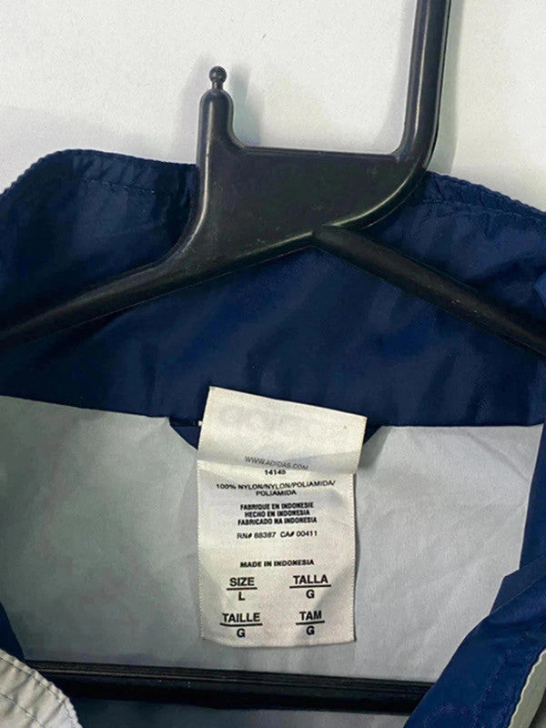 Adidas Navy & Grey Lightweight Windbreaker Jacket – Size L