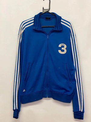 Adidas Blue Track Jacket with “3” Logo – Size XL