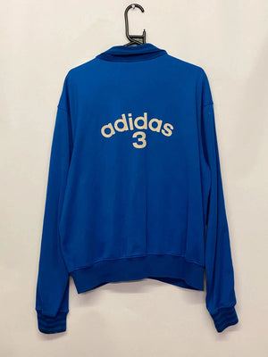Adidas Blue Track Jacket with “3” Logo – Size XL