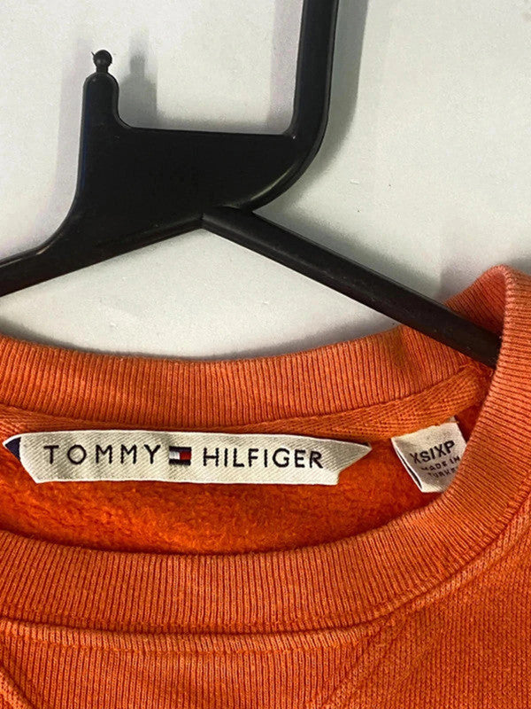 Tommy Hilfiger Orange Sweatshirt – Size XS