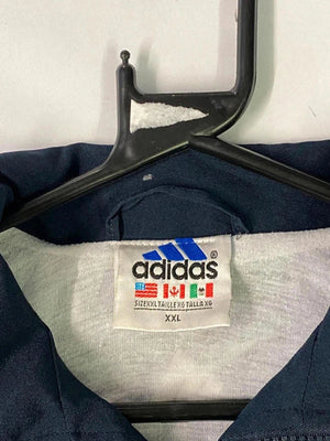 Adidas Navy Blue Track Jacket – 3 Stripe Logo – XXL – Retro Y2K Style