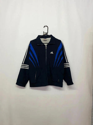 Adidas Navy Blue Track Jacket – 3 Stripe Logo – XXL – Retro Y2K Style