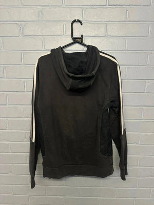 Adidas Black Hoodie with White Stripes | Size M