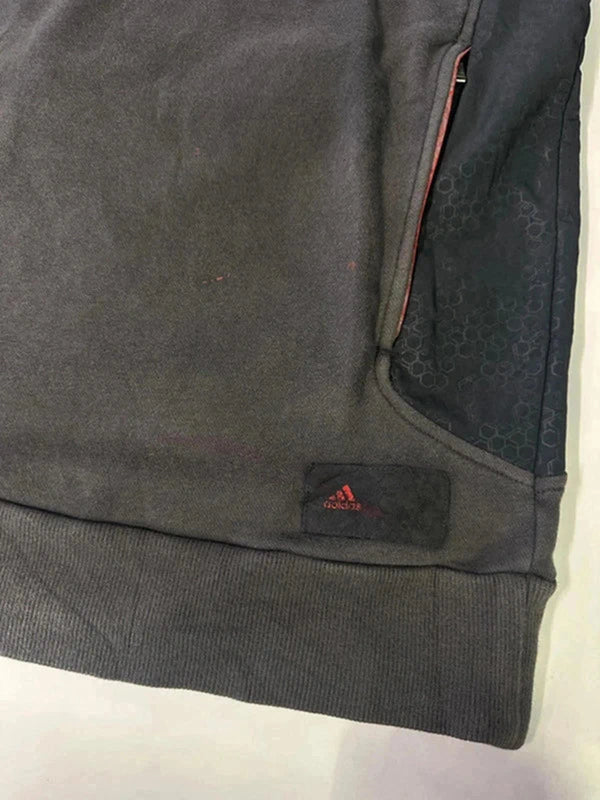 Adidas Black Hoodie with White Stripes | Size M