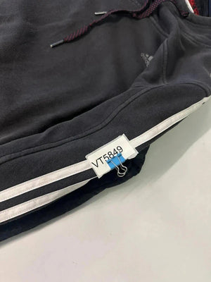 Adidas Black Hoodie with White Stripes | Size M