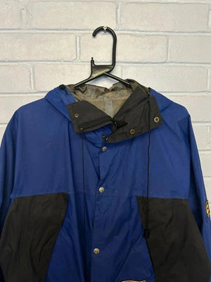 Vintage Jack Wolfskin Blue Black Windbreaker Jacket Men's L Hiking Outdoor Coat