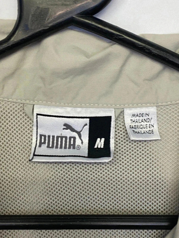 Vintage Puma Light Beige Windbreaker Jacket – Size M