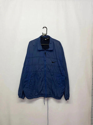 Vintage Nike Navy Blue Windbreaker – Size XL – Made in Malaysia – 90s Style