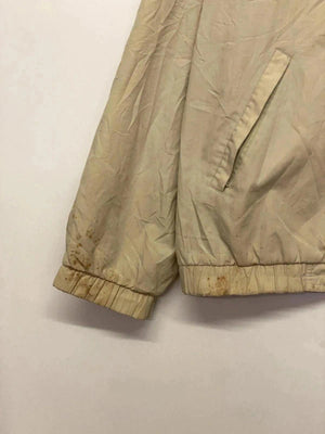Vintage Beige Adidas Windbreaker Jacket – Mesh Lined – Size Not Shown