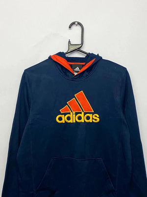 Adidas Navy Hoodie Red & Yellow Logo