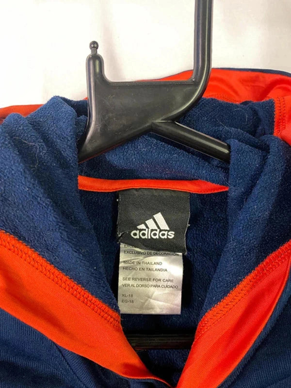 Adidas Navy Hoodie Red & Yellow Logo