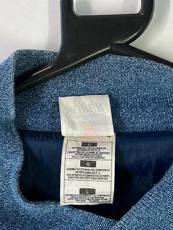 Vintage Denim Varsity Jacket USA Rowing Embroidery – Size L