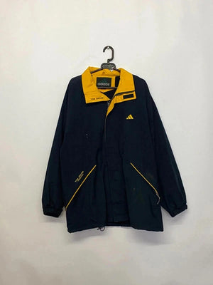 Vintage adidas Team Jacket Navy/Yellow “Tom Cruise” Embroidered – Size L/XL