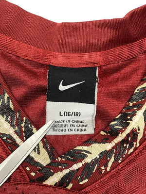 burgundy nike jersey youth's large
