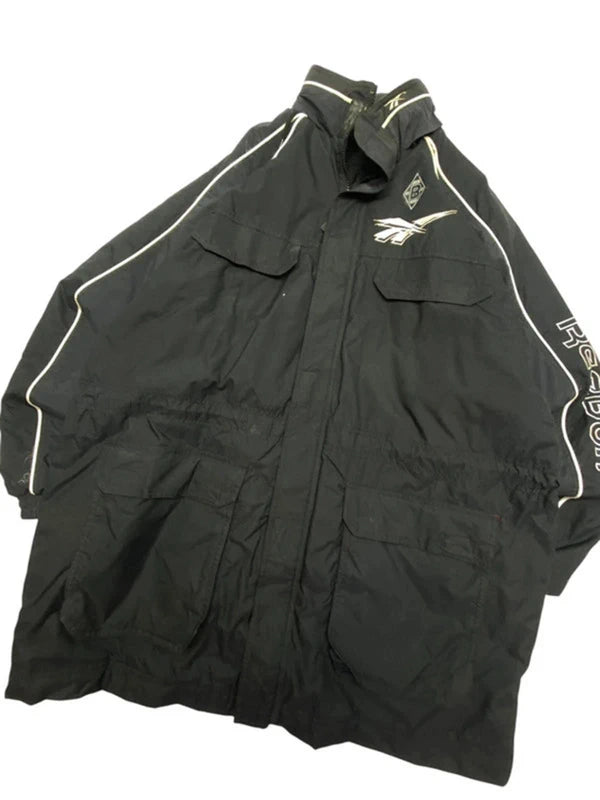 Black reebok padded jacket men's xl