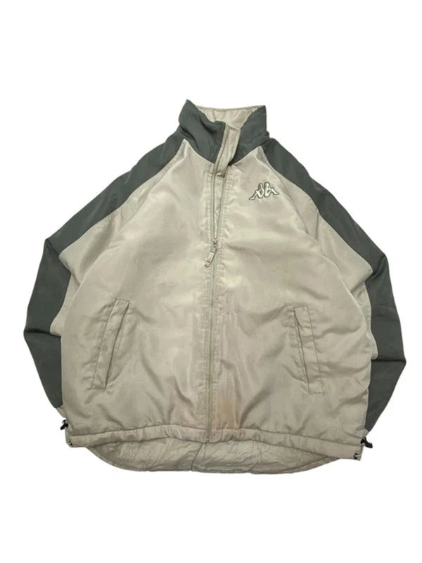 Beige kappa padded jacket men's large
