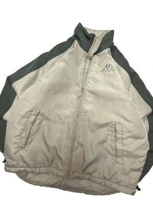 Beige kappa padded jacket men's large