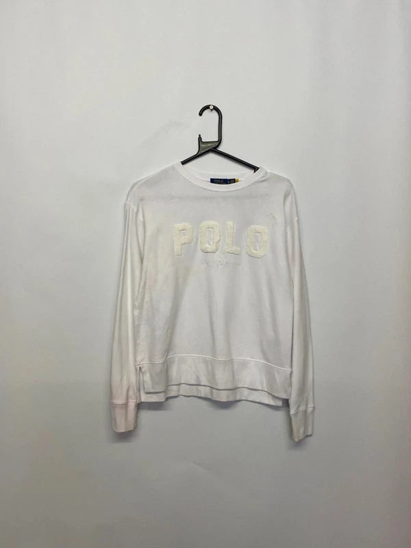Polo Ralph Lauren White Sweatshirt XS – Chenille Logo