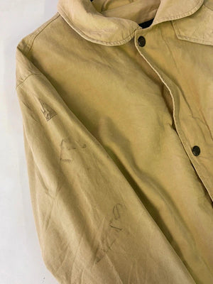 GANT Beige Waxed Cotton-Style Jacket – Fleece Lined – Men’s M