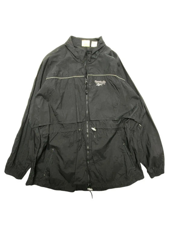 Vintage Black Reebok Windbreaker Men's XL