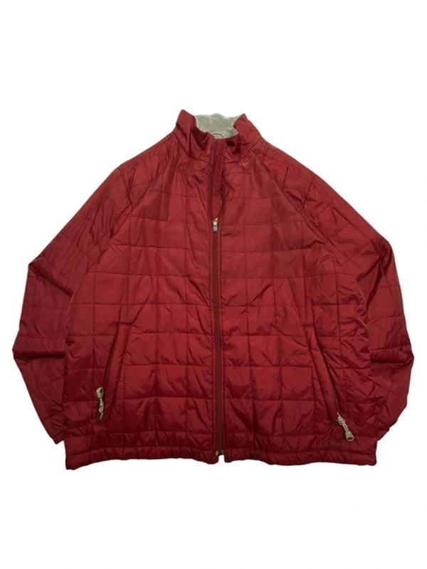 Burgundy L.L. Bean Quilted Jacket Men's Large