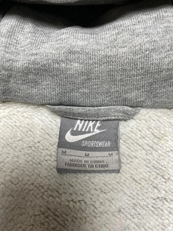 Grey Nike-Zip-through Hoodie Men's Medium