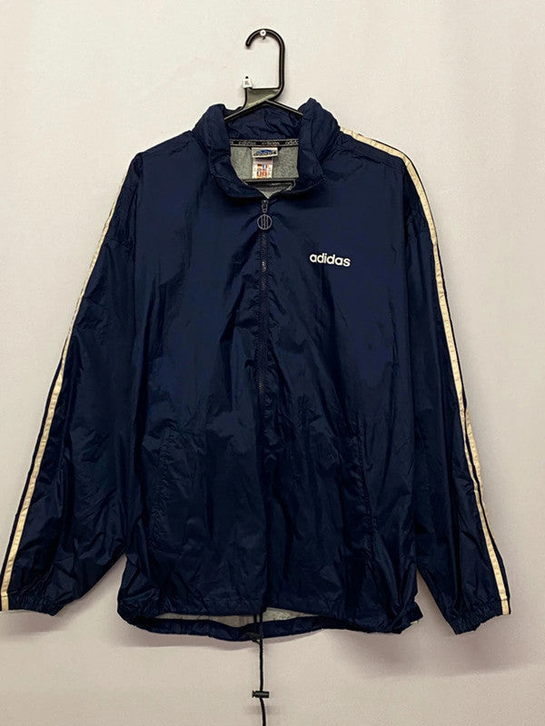 Vintage Adidas Navy Blue Windbreaker Jacket – Size M (Fits XL)
