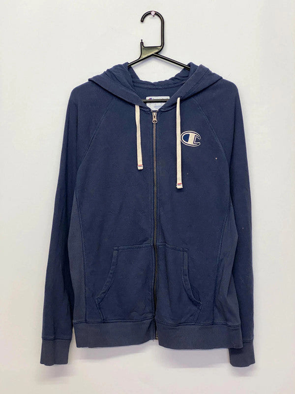 Champion Navy Full-Zip Hoodie – Size 2XL
