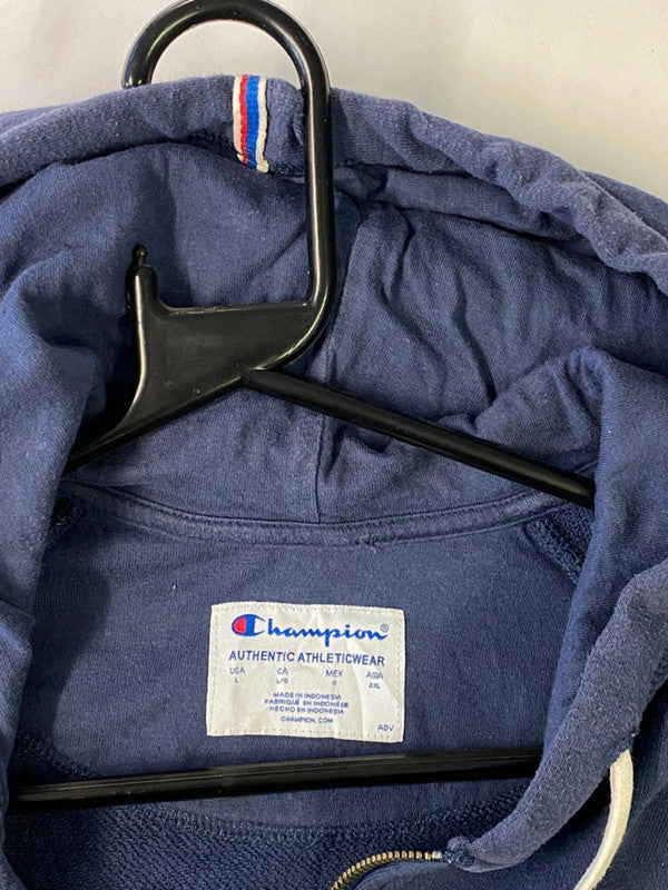 Champion Navy Full-Zip Hoodie – Size 2XL