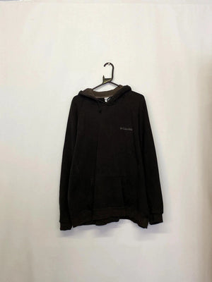 Columbia Brown Fleece-Lined Pullover Hoodie – Men’s XL