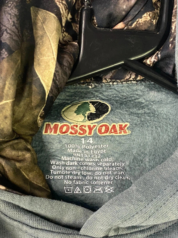 Mossy Oak Camo Flag Hoodie (Size 14)