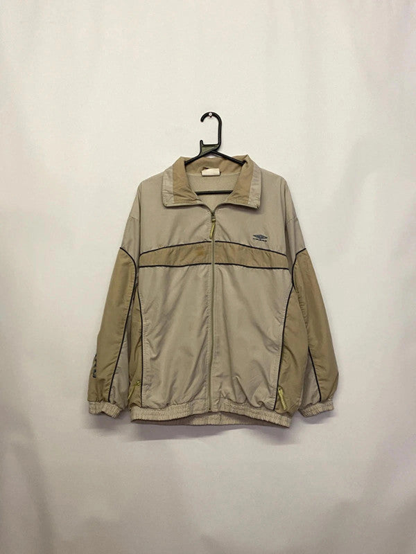 Vintage Umbro Beige/Brown Full-Zip Track Jacket – Men’s L