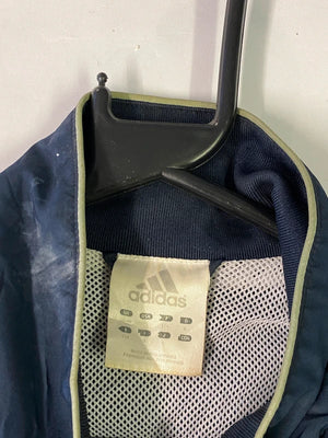 Adidas Silver & Black Full-Zip Windbreaker Jacket