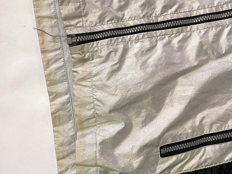 Vintage Adidas Silver & Black Full-Zip Track Jacket