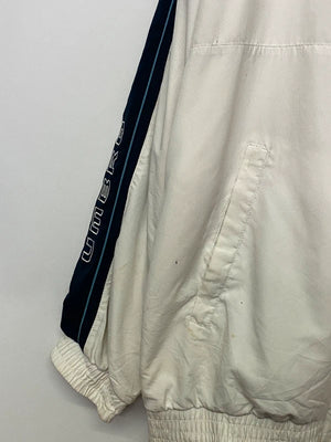 Vintage Umbro White & Navy Full-Zip Track Jacket – Retro 90s Sportswear
