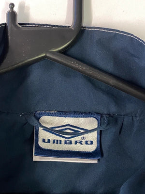 Vintage Umbro White & Navy Full-Zip Track Jacket – Retro 90s Sportswear