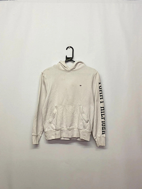Tommy Hilfiger White Logo Sleeve Hoodie