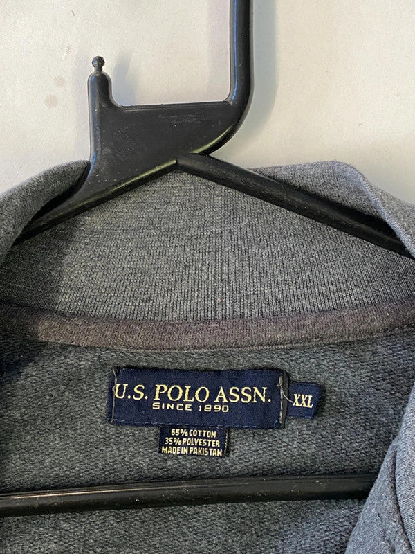 U.S. Polo Assn. Charcoal Grey 1/4 Zip Sweatshirt (Men’s XXL)