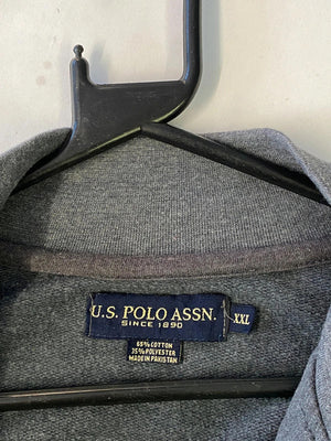 U.S. Polo Assn. Charcoal Grey 1/4 Zip Sweatshirt (Men’s XXL)
