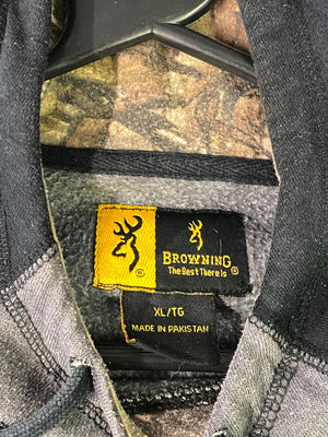 Browning “The Best There Is” Grey & Black Hoodie – Men’s XL