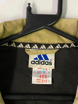 Vintage Adidas Khaki Full-Zip Windbreaker Jacket – Men’s M