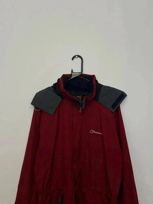 Vintage Berghaus Red & Grey Waterproof Jacket – Men’s L – Hiking Outdoor Coat