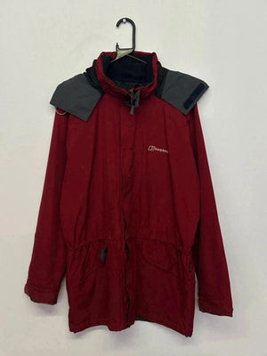 Vintage Berghaus Red & Grey Waterproof Jacket – Men’s L – Hiking Outdoor Coat