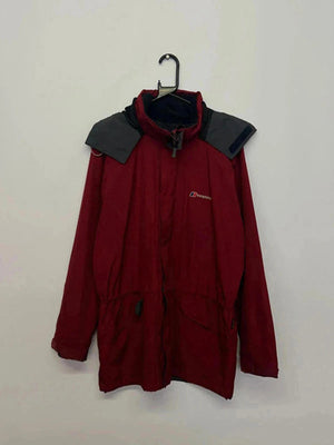 Vintage Berghaus Red & Grey Waterproof Jacket – Men’s L – Hiking Outdoor Coat
