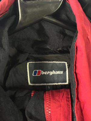 Vintage Berghaus Red & Grey Waterproof Jacket – Men’s L – Hiking Outdoor Coat