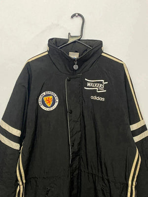 Vintage Adidas Scotland FA Bench Coat – Walkers Sponsor – Size M