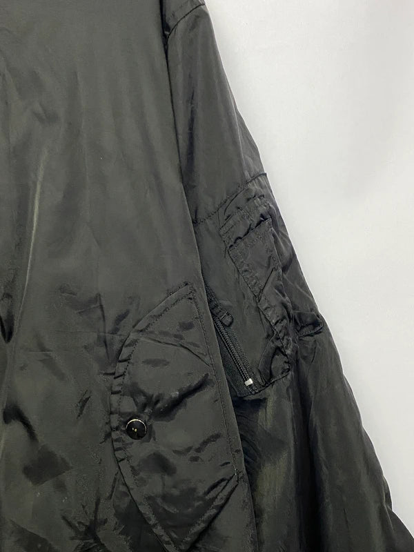 Black MA-1 Style Bomber Jacket – Orange Lining,