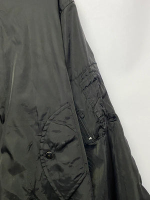 Black MA-1 Style Bomber Jacket – Orange Lining,