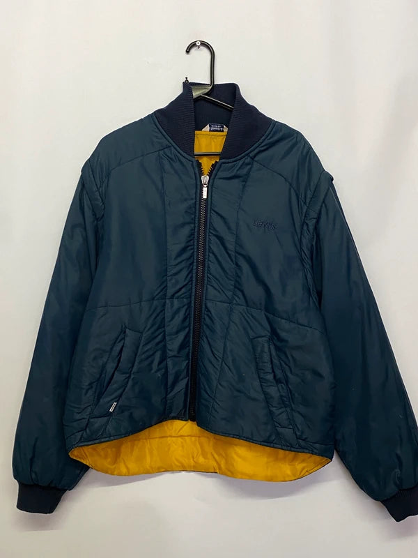 Levi Strauss & Co. Navy Bomber Jacket with Yellow Lining – XL